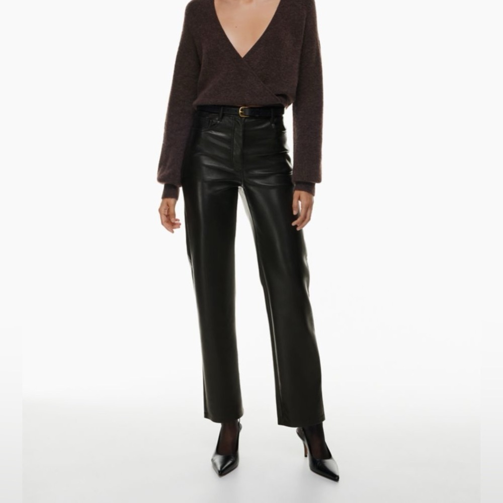 Wilfred The Melina Vegan Leather High-waisted Pant Black Size 4